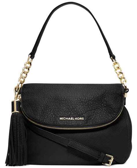 michael michael kors bedford medium tassle convertible shoulder bag black|michael michael kors bedford medium convertible shoulder.